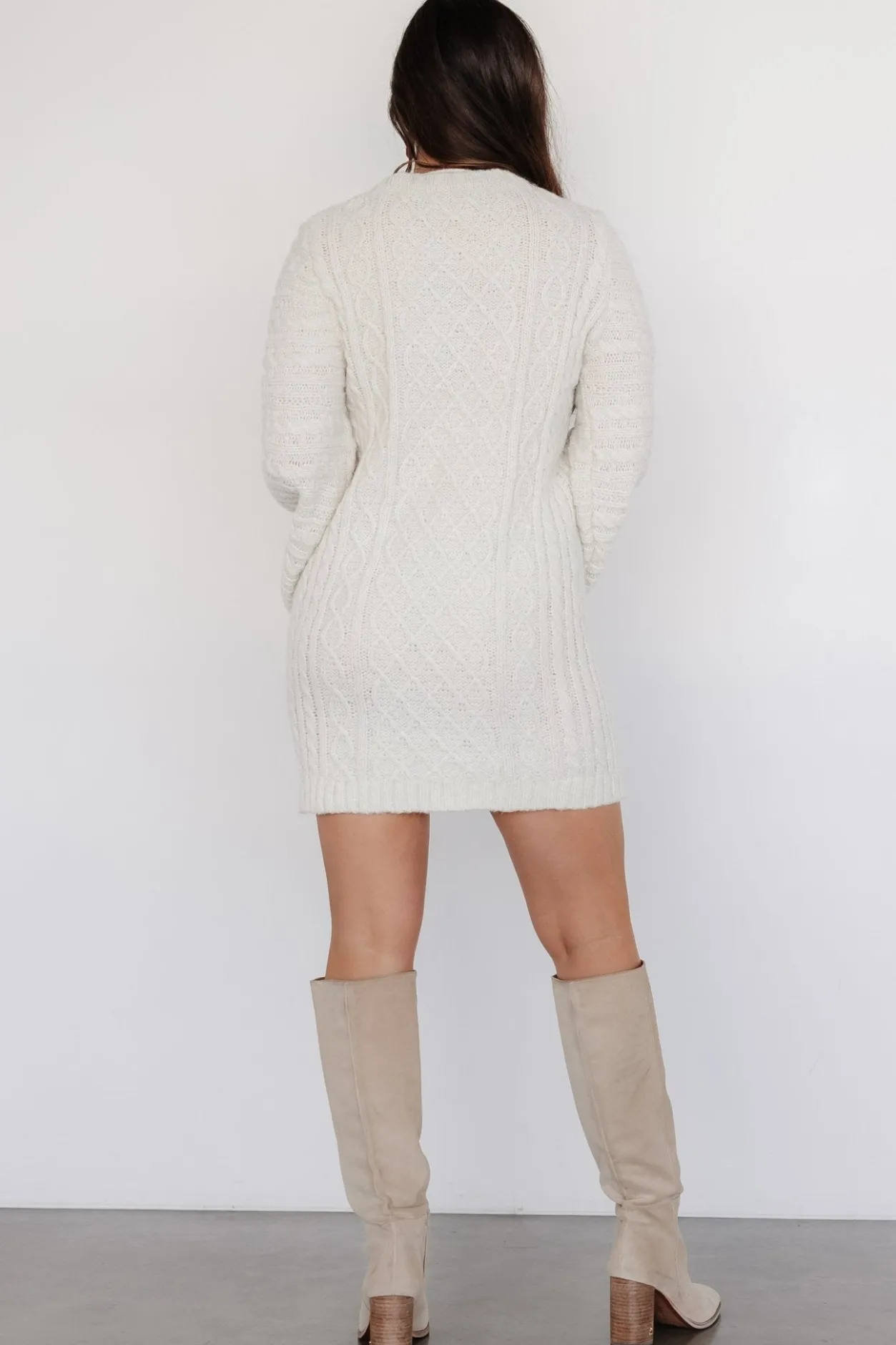 Best Baltic Born Ellis Cable Knit Sweater Dress | Ivory