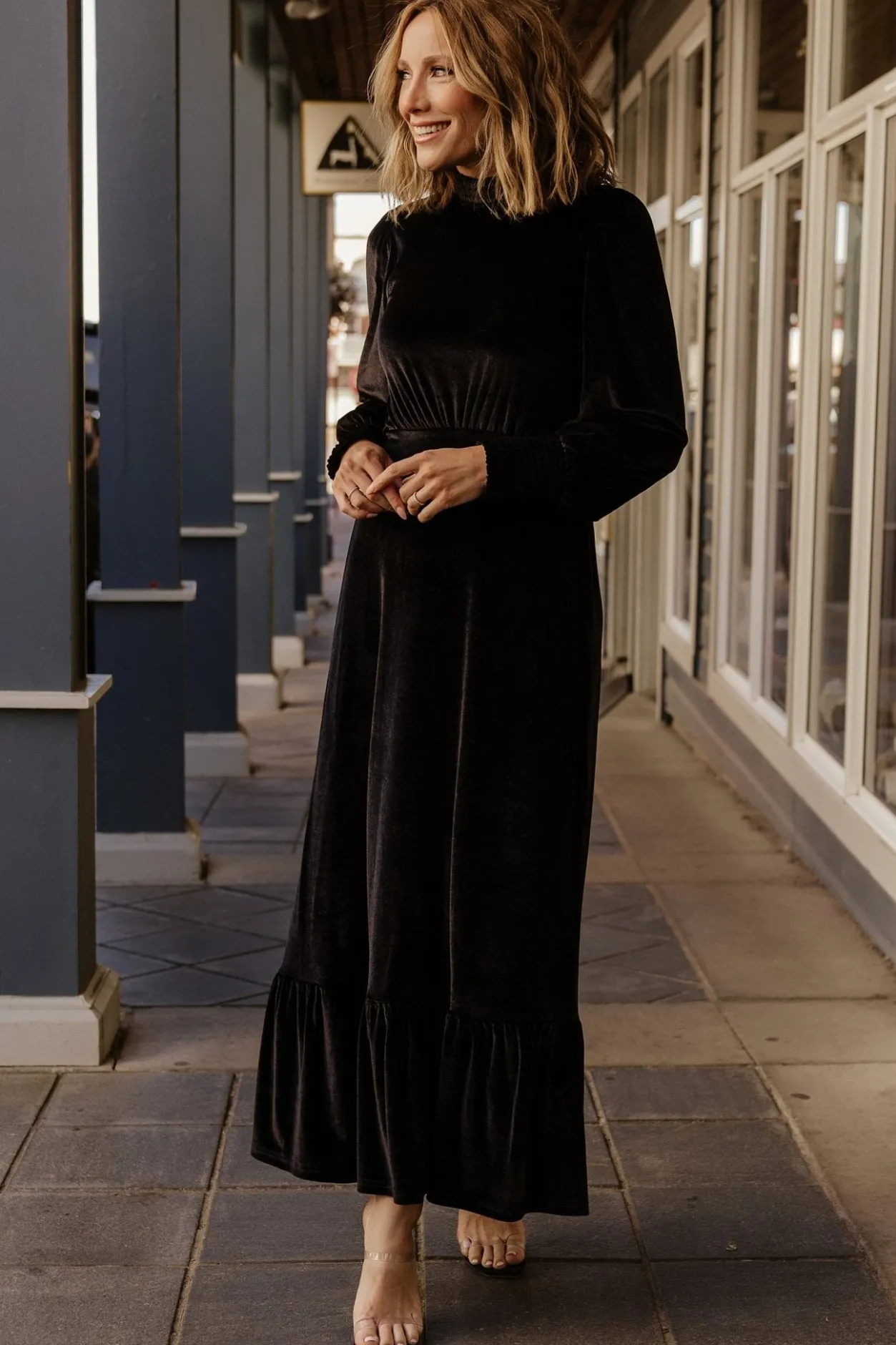 Best Baltic Born Elodie Velvet Maxi Dress | Black