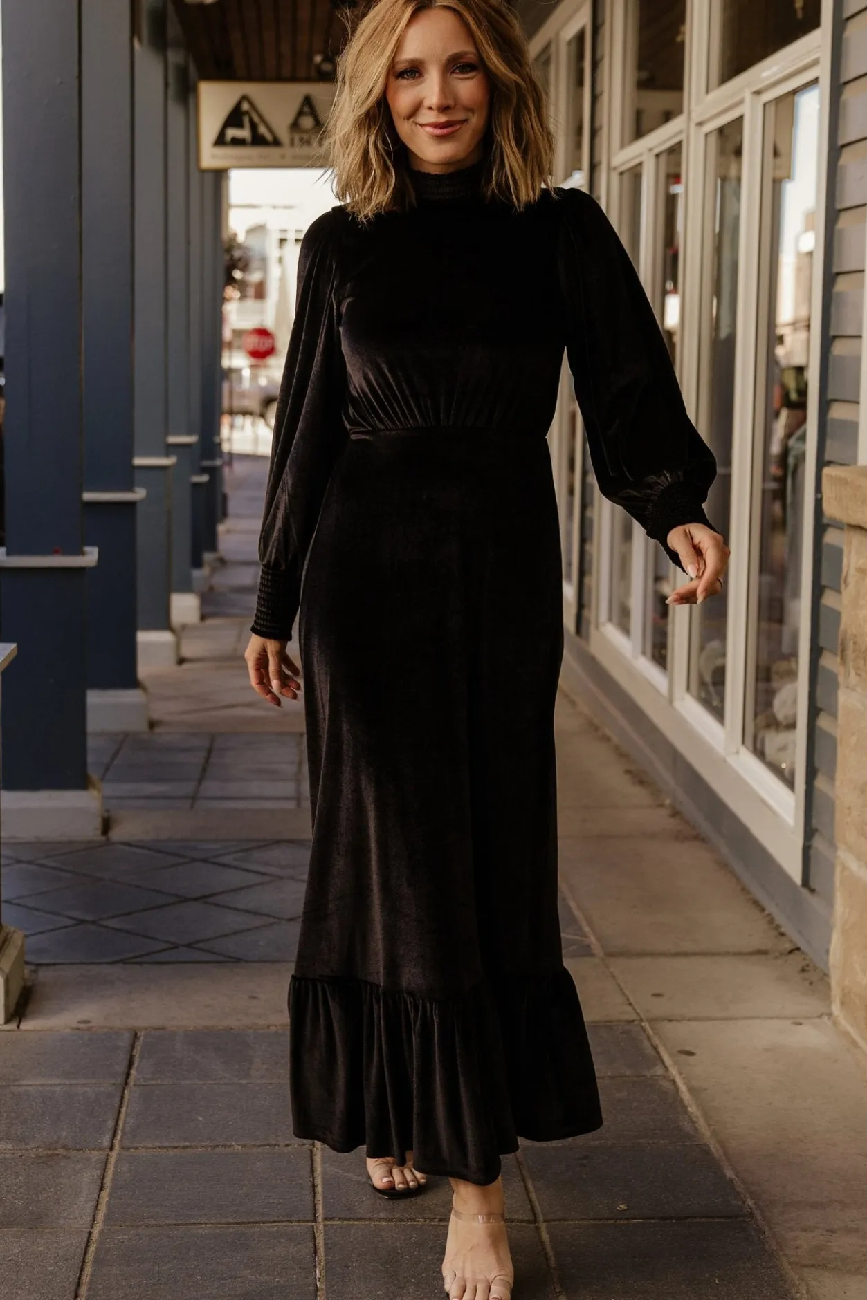 Best Baltic Born Elodie Velvet Maxi Dress | Black
