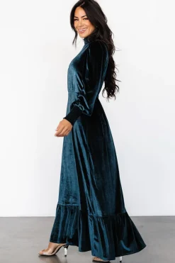 Outlet Baltic Born Elodie Velvet Maxi Dress | Jade