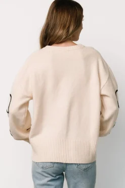 Clearance Baltic Born Elsie Ribbon Sweater | Cream + Black Cream+Black