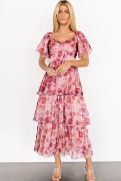Sale Baltic Born Emeline Tiered Maxi Dress | Mauve Multi MauveMulti