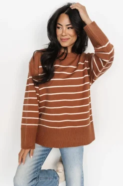 Online Baltic Born Emerson Stripe Knit Sweater | Dark Camel + Ivory DarkCamel+Ivory