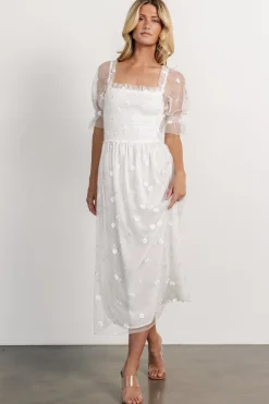Outlet Baltic Born Emilia Embroidered Dress | Off White OffWhite