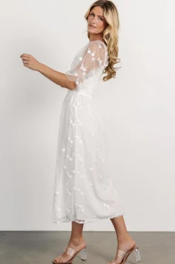 Outlet Baltic Born Emilia Embroidered Dress | Off White OffWhite
