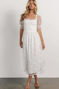 Outlet Baltic Born Emilia Embroidered Dress | Off White OffWhite