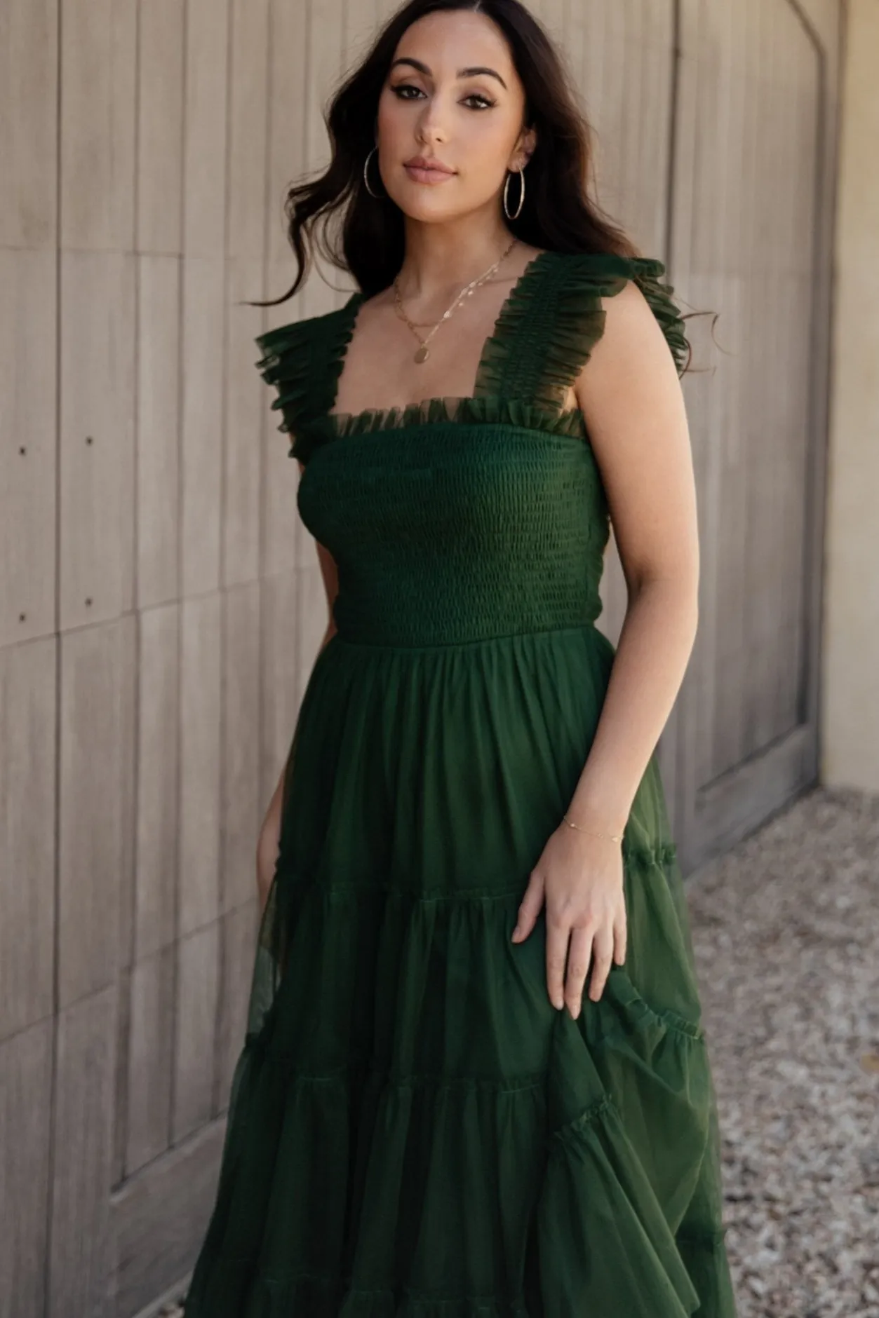 Clearance Baltic Born Emma Smocked Tulle Dress | Green