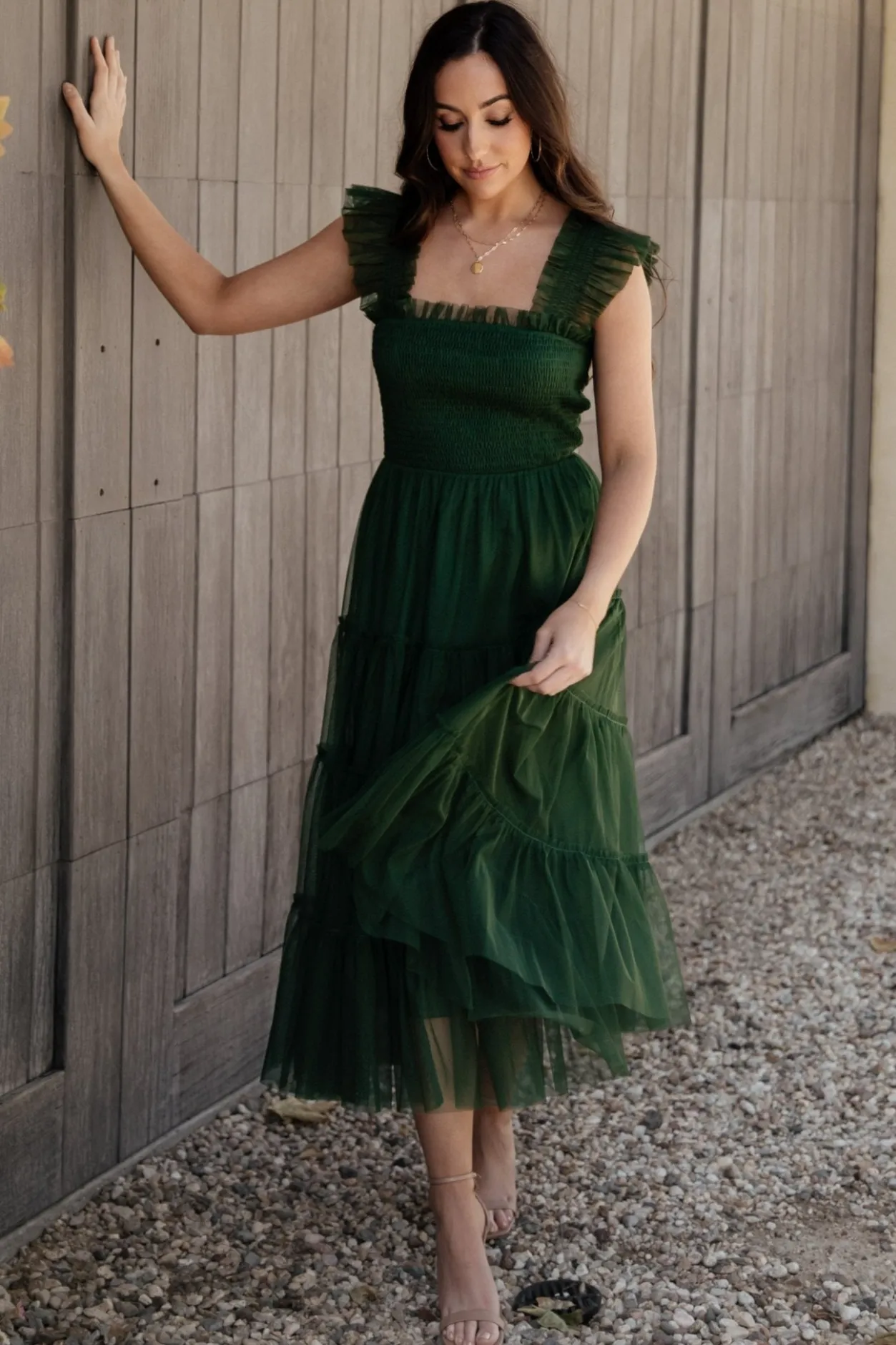 Clearance Baltic Born Emma Smocked Tulle Dress | Green