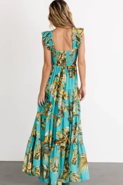 Fashion Baltic Born Encinitas Maxi Dress | Caribbean Blue Print CaribbeanBluePrint