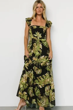 Fashion Baltic Born Encinitas Maxi Dress | Tropical Green + Black TropicalGreen+Black
