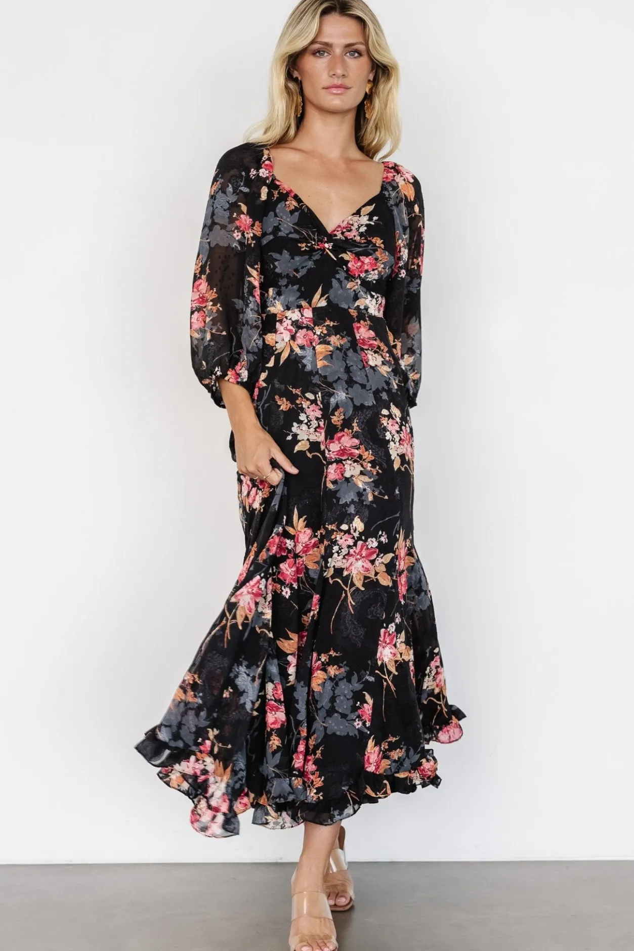 Fashion Baltic Born Estefania Maxi Dress | Black Floral BlackFloral