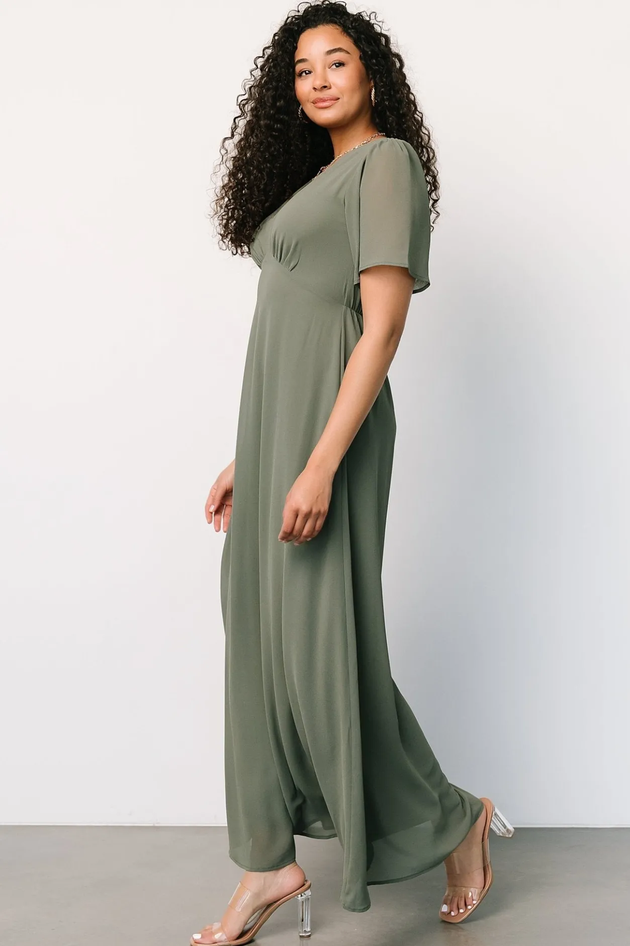 Discount Baltic Born Esti Maxi Dress | Dark Sage DarkSage