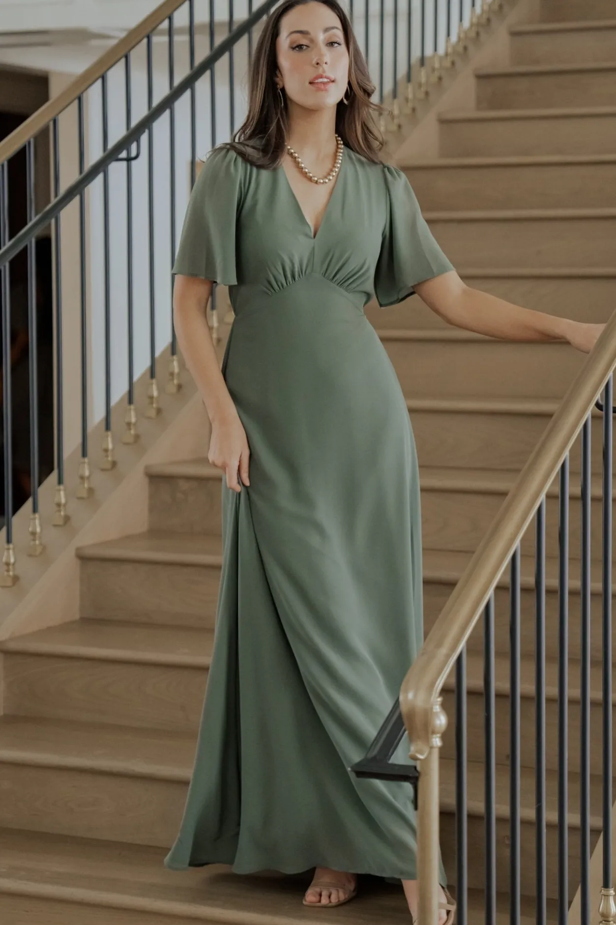 Discount Baltic Born Esti Maxi Dress | Dark Sage DarkSage