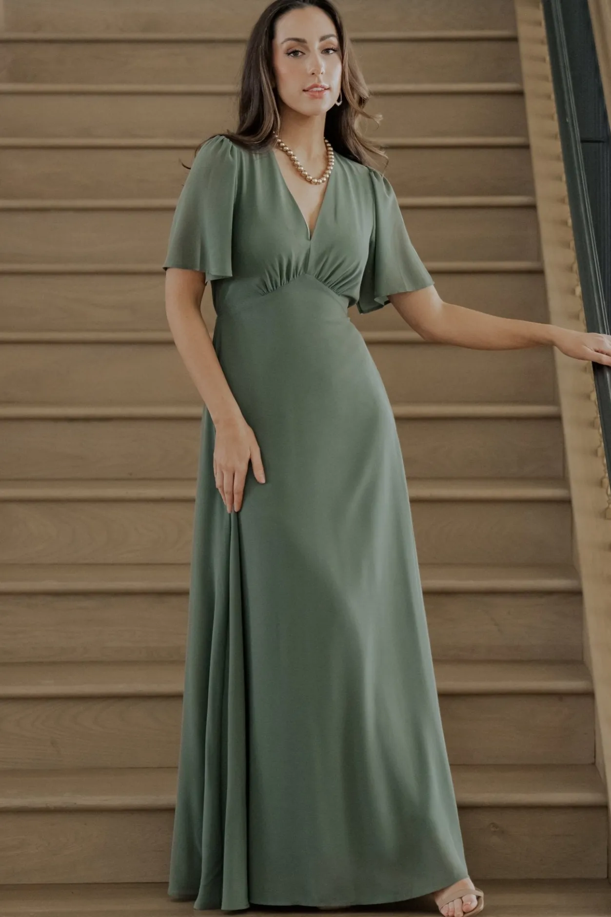 Discount Baltic Born Esti Maxi Dress | Dark Sage DarkSage