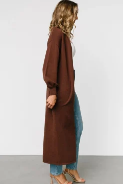 Outlet Baltic Born Ethel Long Cardigan | Dark Brown DarkBrown
