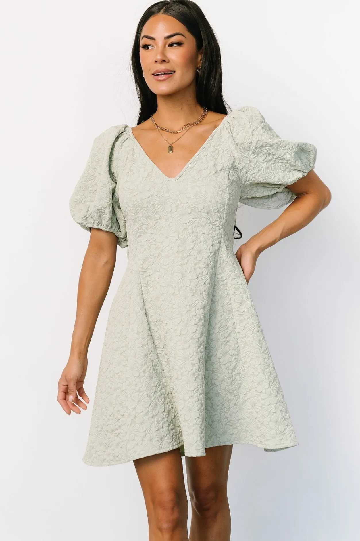 Hot Baltic Born Eulalie Mini Dress | Sage