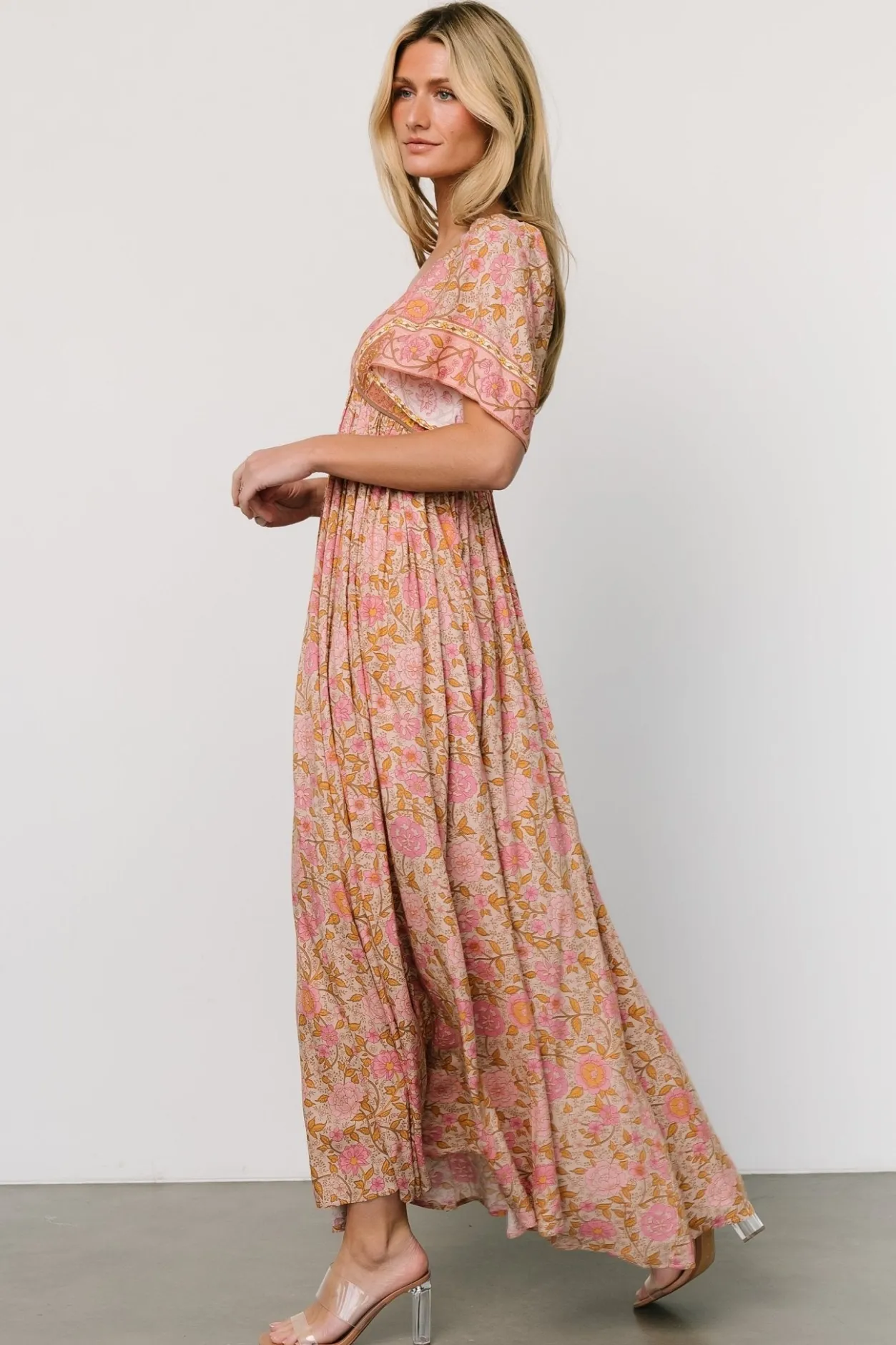 Online Baltic Born Evanthia Maxi Dress | Vintage Blush Print VintageBlushPrint