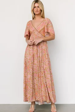 Online Baltic Born Evanthia Maxi Dress | Vintage Blush Print VintageBlushPrint