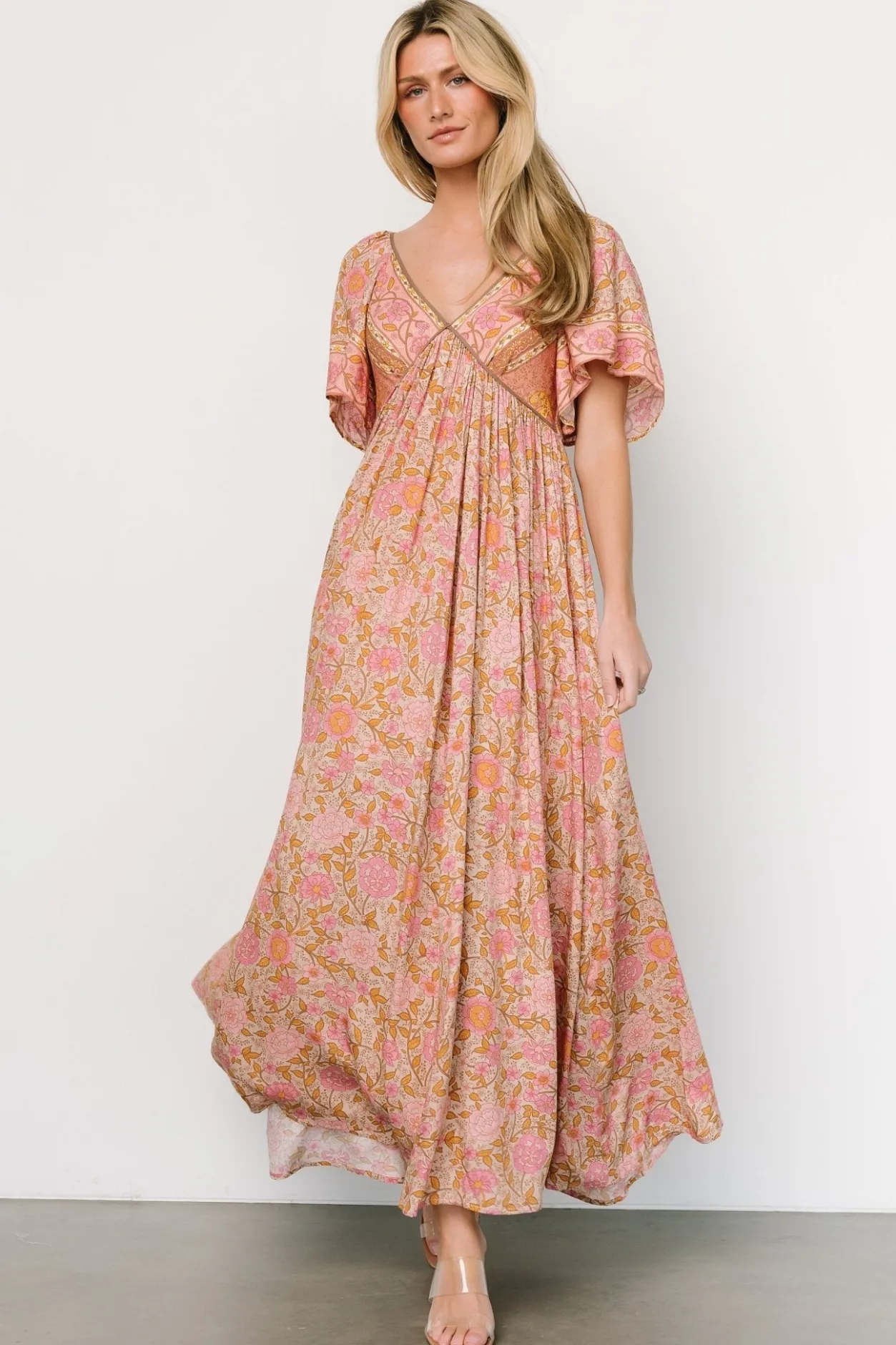 Online Baltic Born Evanthia Maxi Dress | Vintage Blush Print VintageBlushPrint