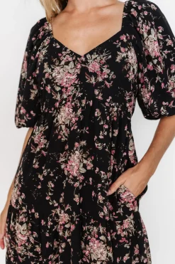 Fashion Baltic Born Evelette Dress | Black + Mauve Floral Black+MauveFloral