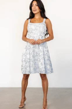 Online Baltic Born Eveline Short Dress | Light Blue + Pearl LightBlue+Pearl