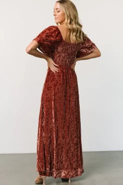 Fashion Baltic Born Everley Velvet Maxi Dress | Cinnamon