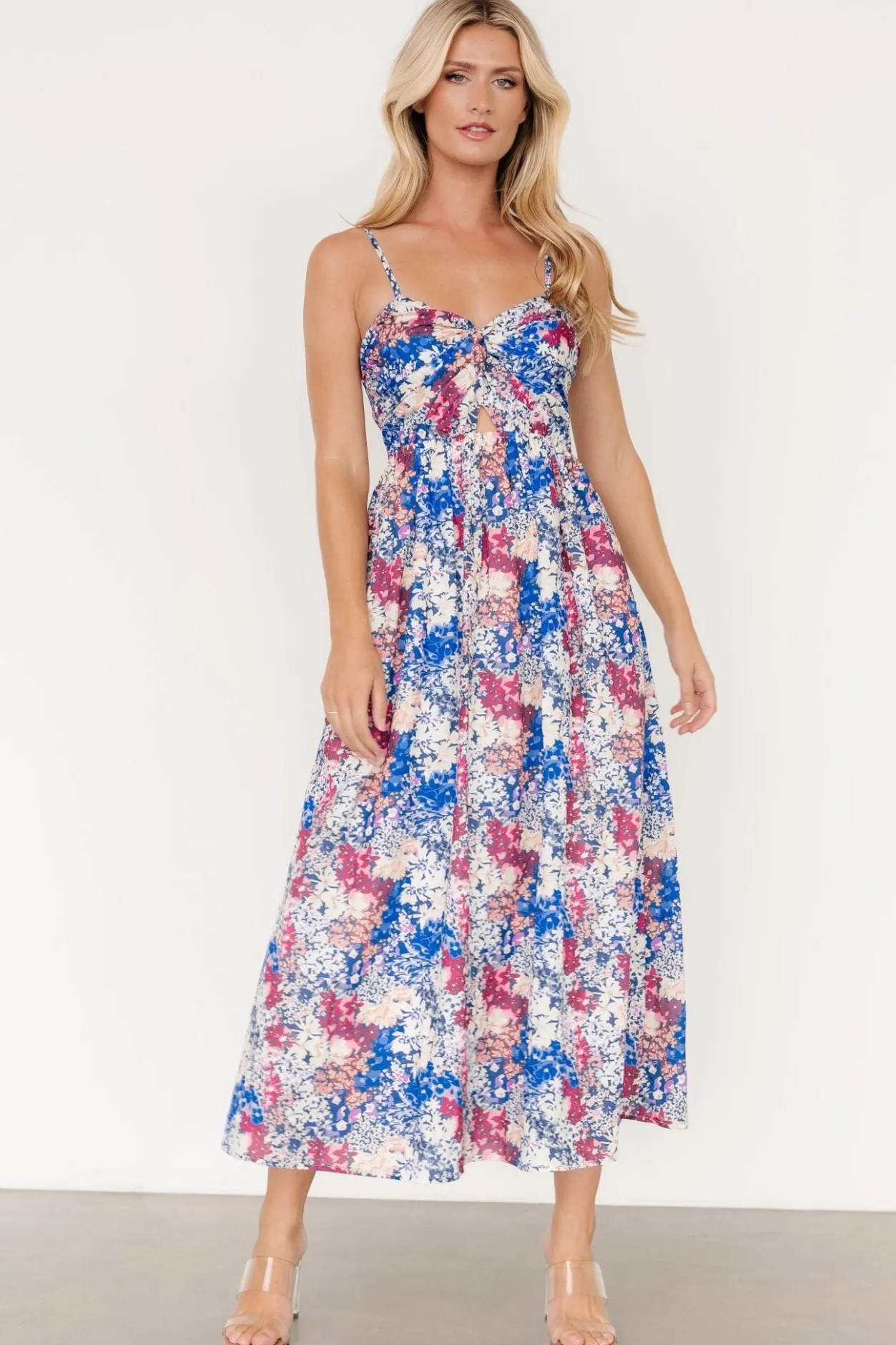 Discount Baltic Born Evette Sweetheart Tank Dress | Blue Multi BlueMulti