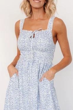 Clearance Baltic Born Evonne Midi Dress | Blue Floral BlueFloral
