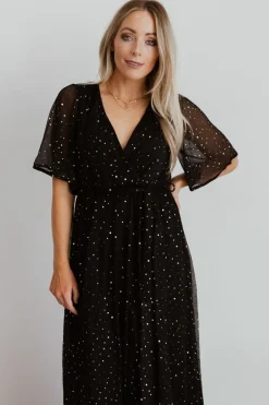 Hot Baltic Born Fabric Swatch - Grace Sparkle | Black