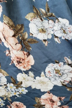 Online Baltic Born Fabric Swatch - Sicily Satin | Blue Floral BlueFloral