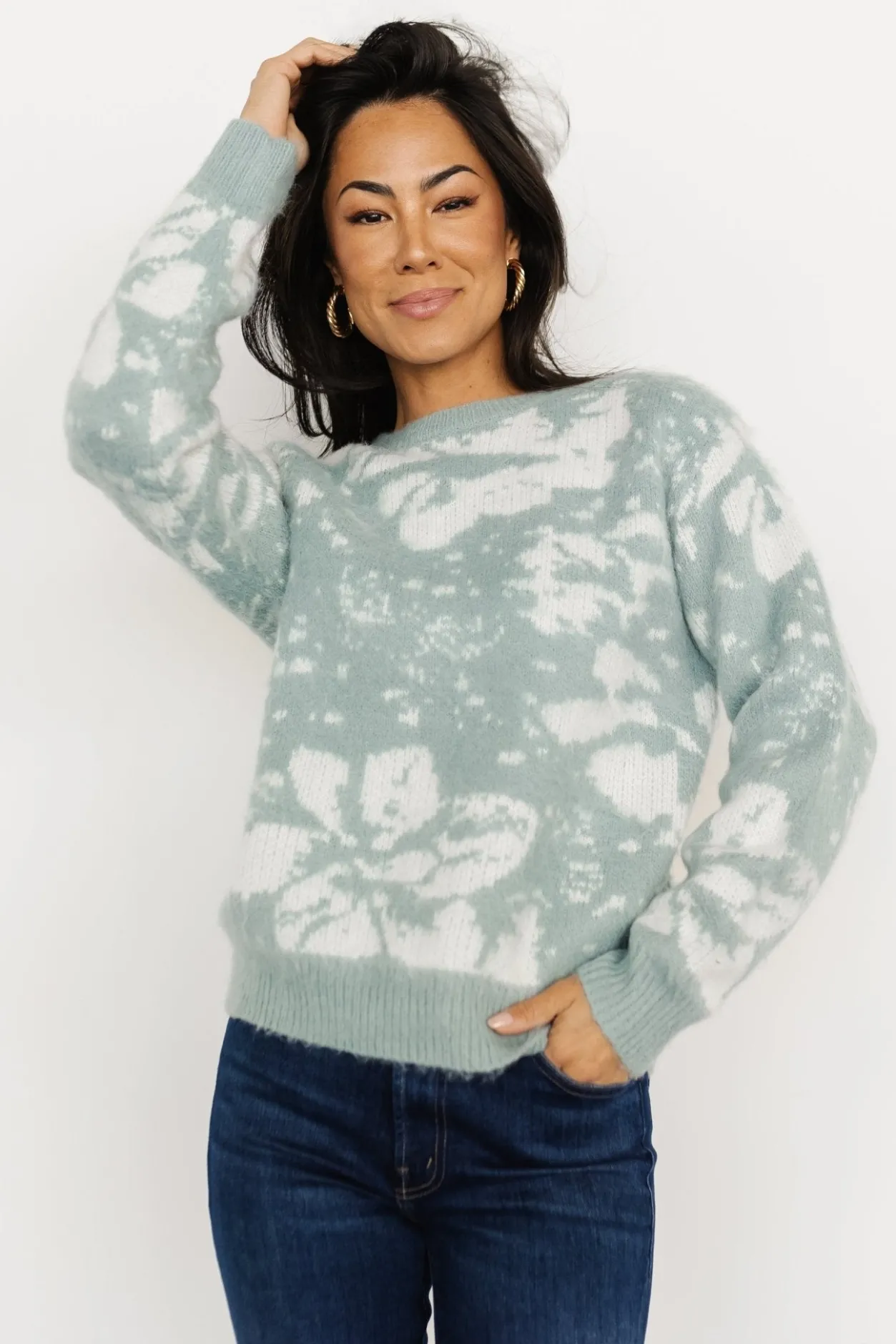 Fashion Baltic Born Fairbanks Sweater | Blue Sage Print BlueSagePrint