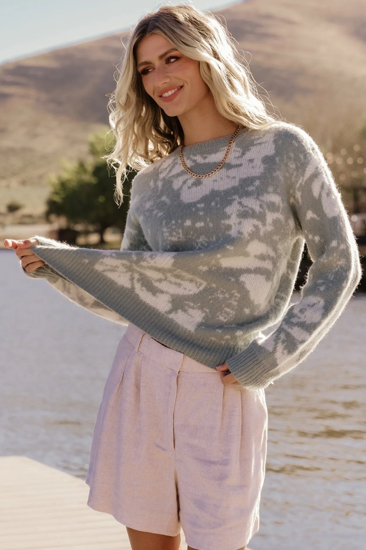 Fashion Baltic Born Fairbanks Sweater | Blue Sage Print BlueSagePrint