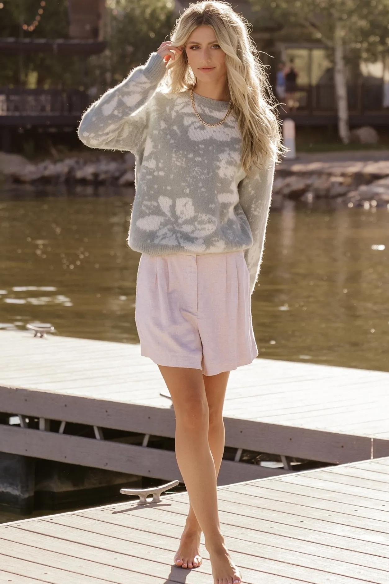 Fashion Baltic Born Fairbanks Sweater | Blue Sage Print BlueSagePrint