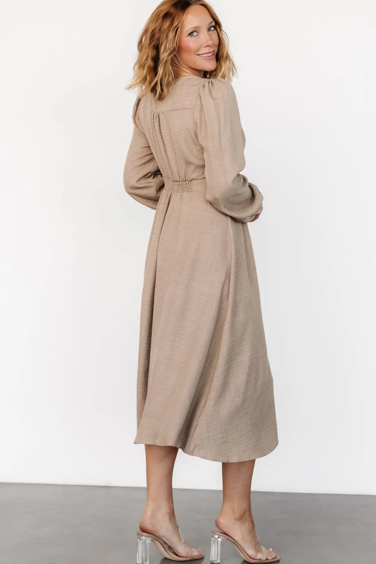 Online Baltic Born Faith Button Midi Dress | Taupe