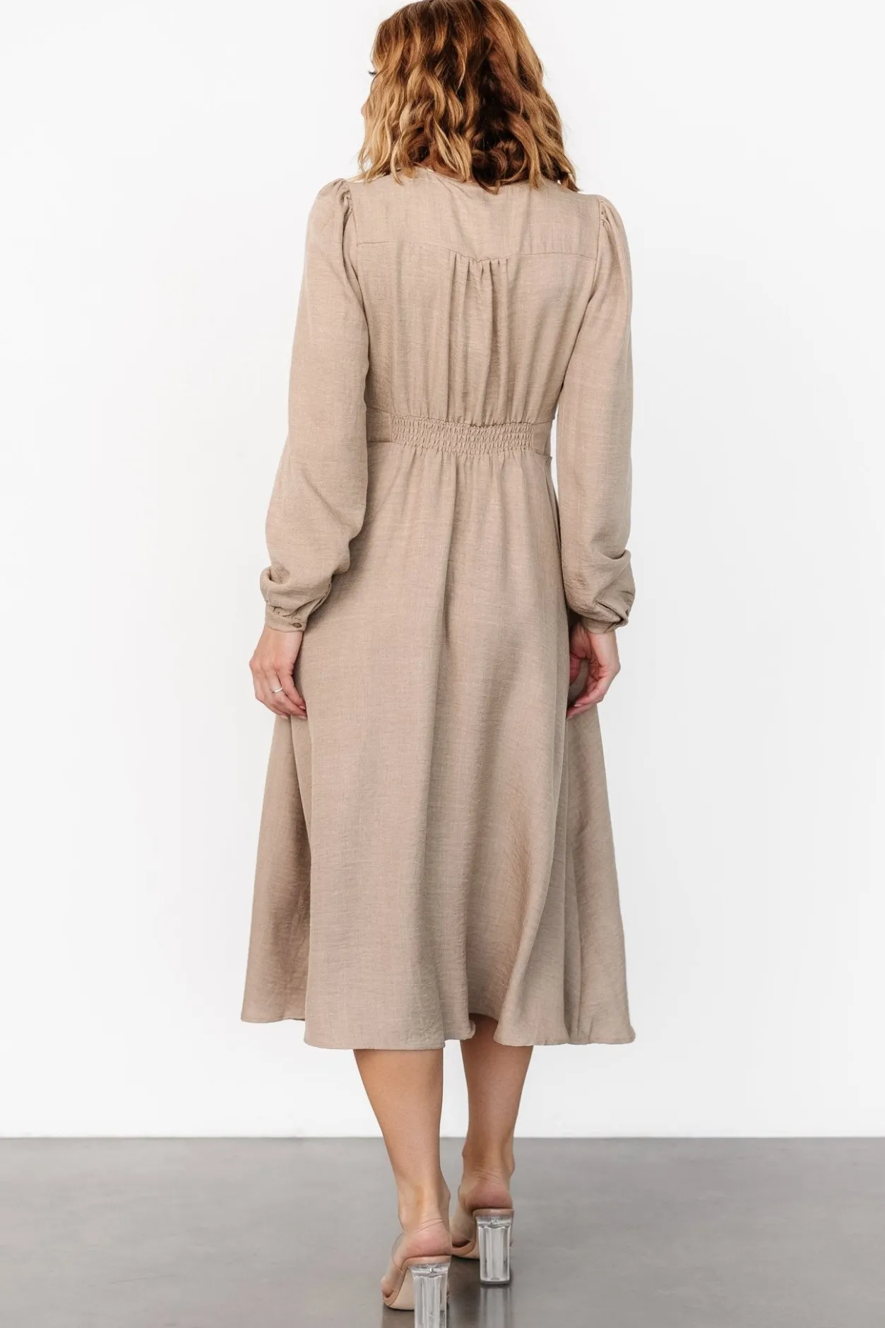 Online Baltic Born Faith Button Midi Dress | Taupe
