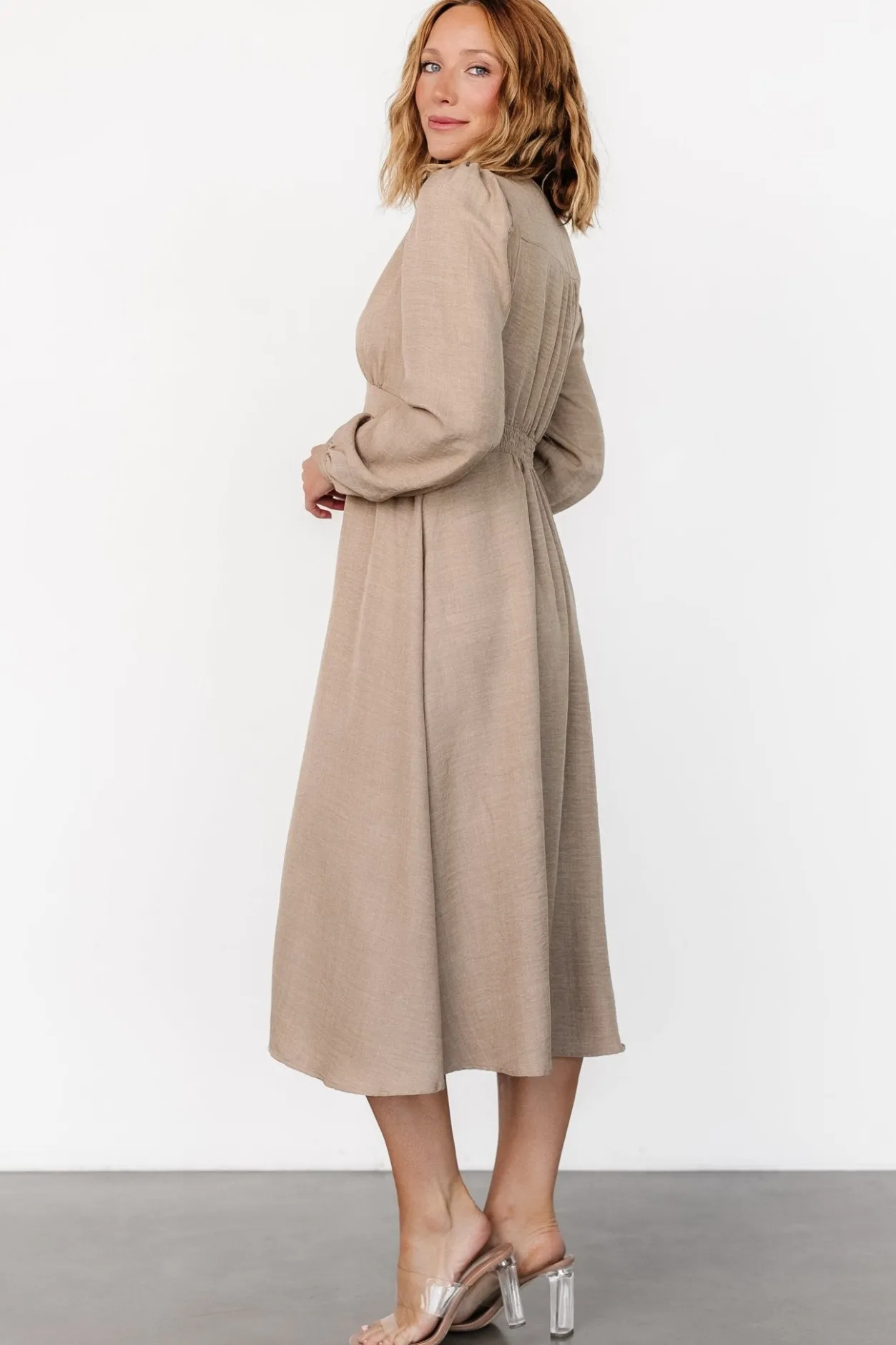 Online Baltic Born Faith Button Midi Dress | Taupe