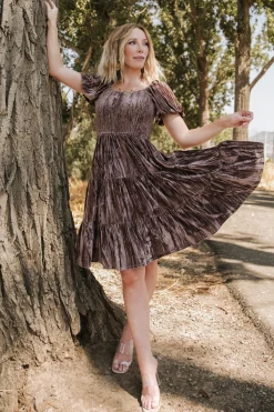 Best Baltic Born Fay Velvet Midi Dress | Cocoa