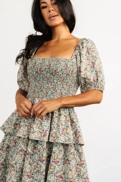 Outlet Baltic Born Felicia Tiered Maxi Dress | Green Multi GreenMulti