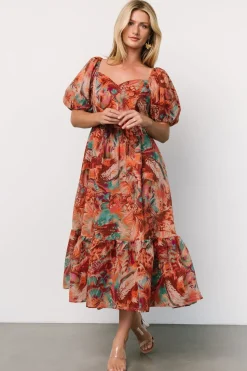 Hot Baltic Born Ferentino Puff Sleeve Dress | Multi