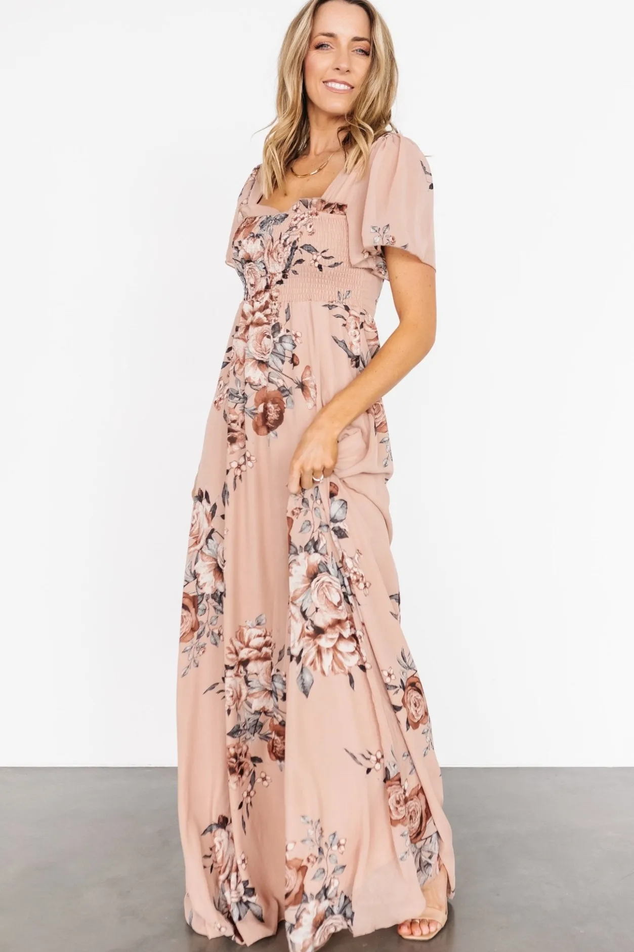 Outlet Baltic Born Fleur Maxi Dress | Nude Floral NudeFloral