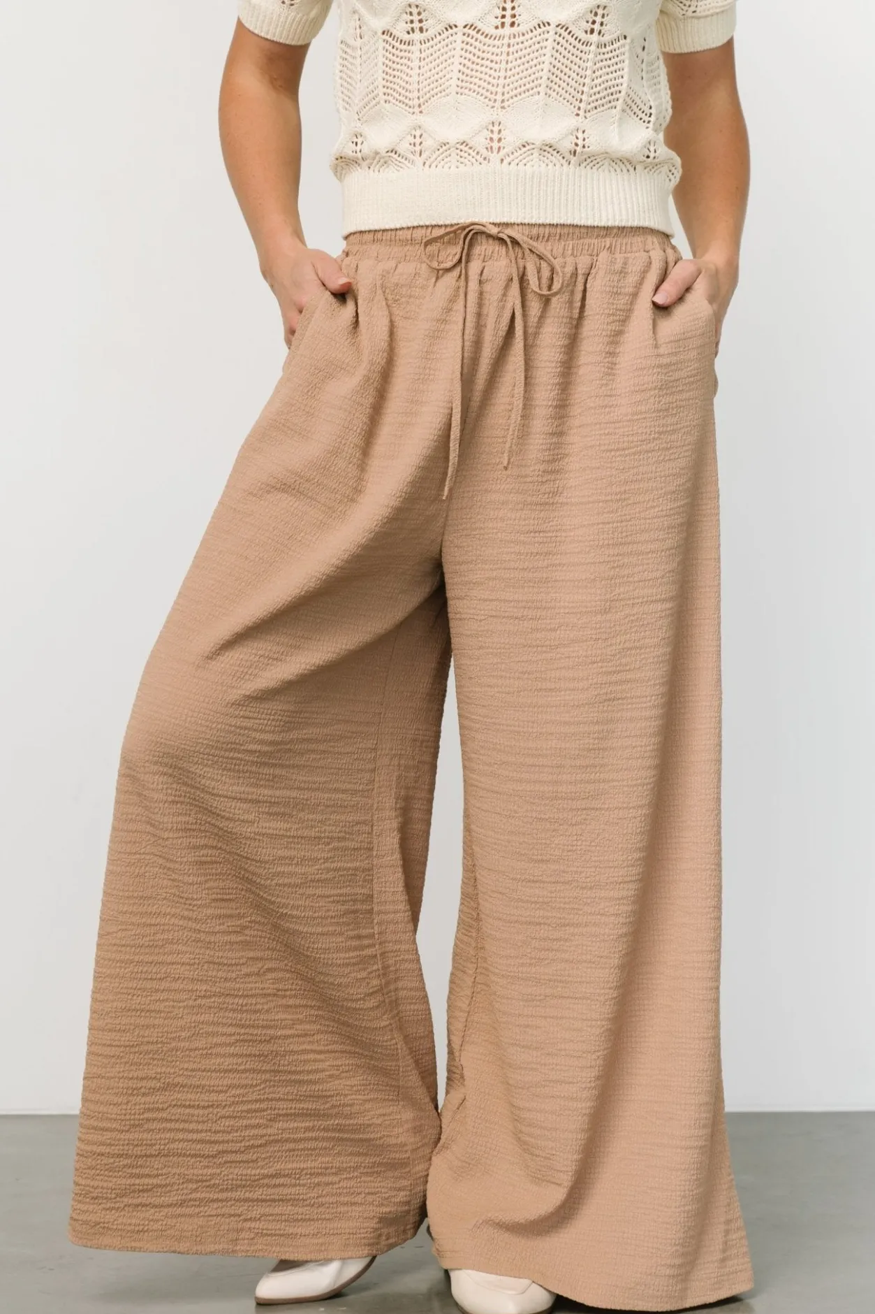 Hot Baltic Born Florence Textured Pants | Beige