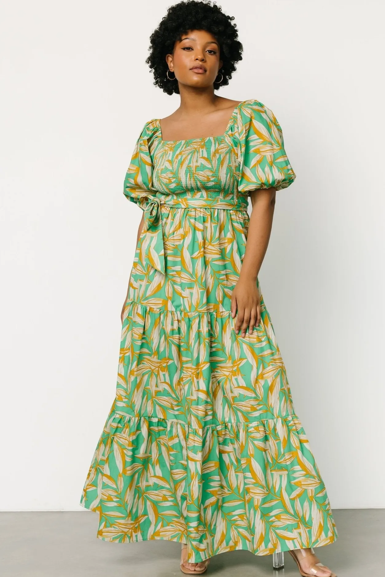 Online Baltic Born Forsythe Smocked Maxi Dress | Green Print GreenPrint