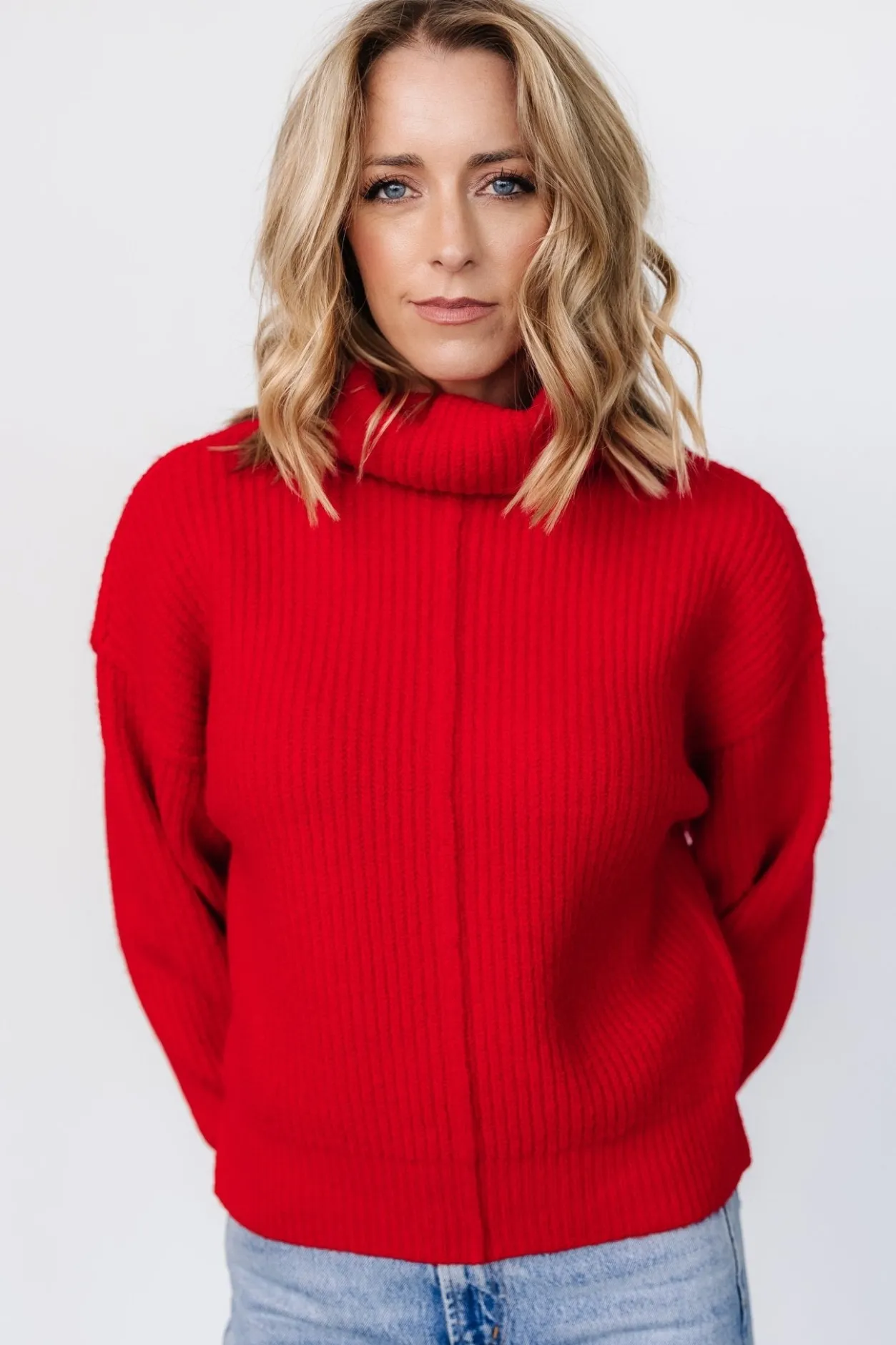Online Baltic Born Frannie Knit Turtleneck Sweater | Red