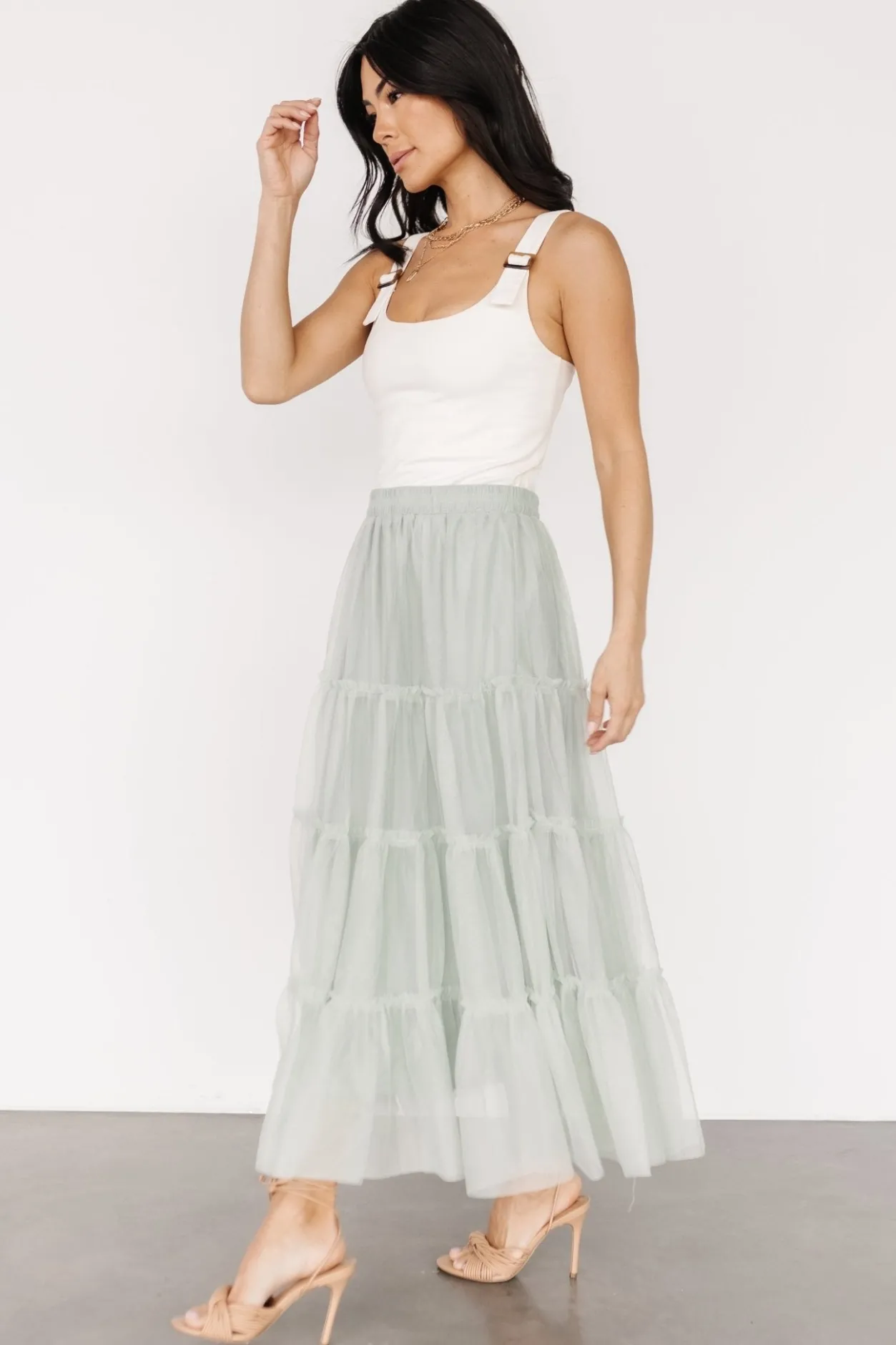 Best Baltic Born Galena Tulle Skirt | Light Sage LightSage