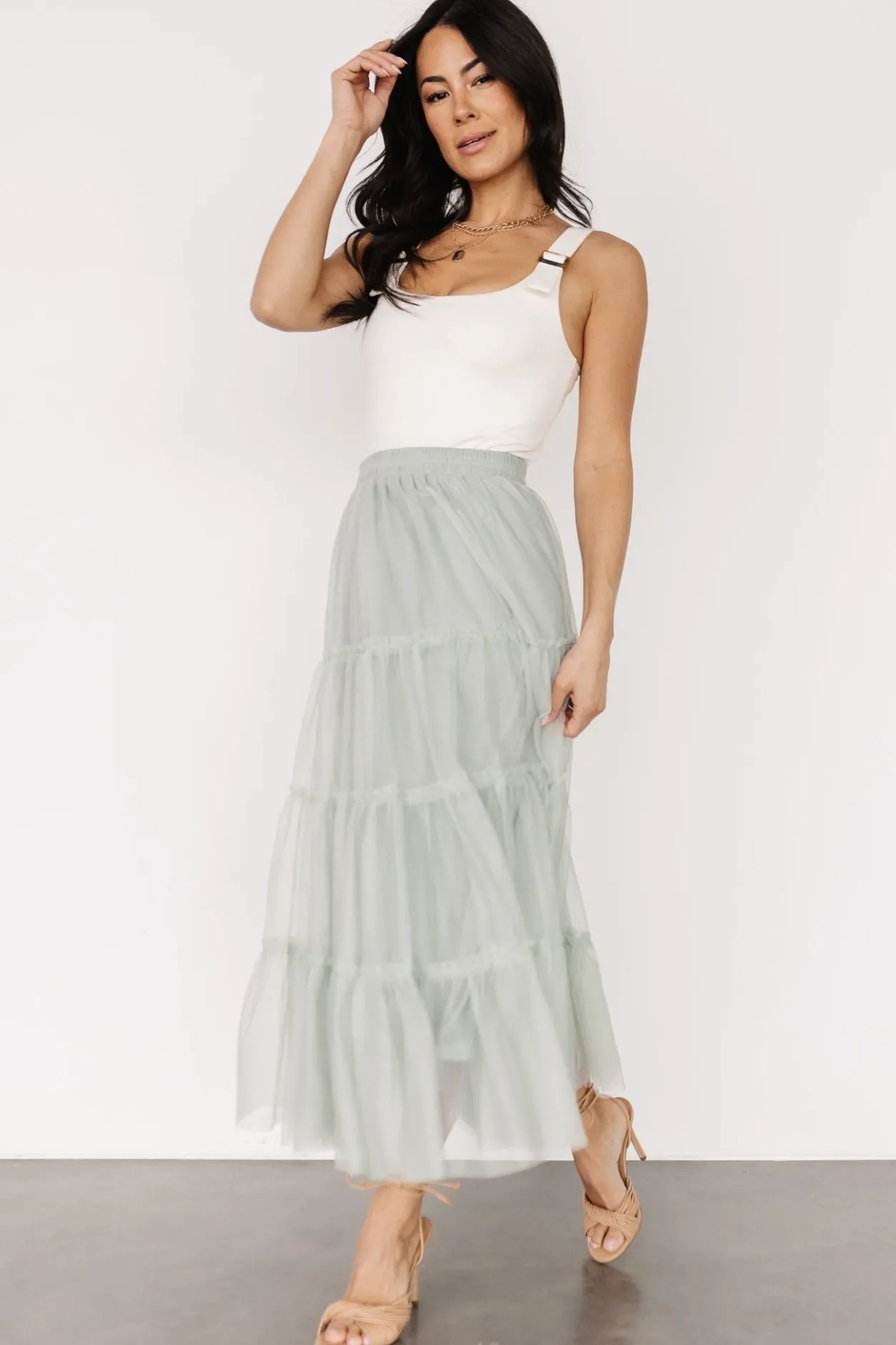 Best Baltic Born Galena Tulle Skirt | Light Sage LightSage