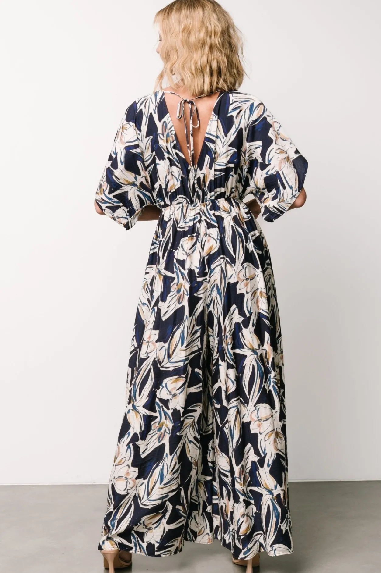 Discount Baltic Born Giada Wide Leg Jumpsuit | Navy + Off White Navy+OffWhite
