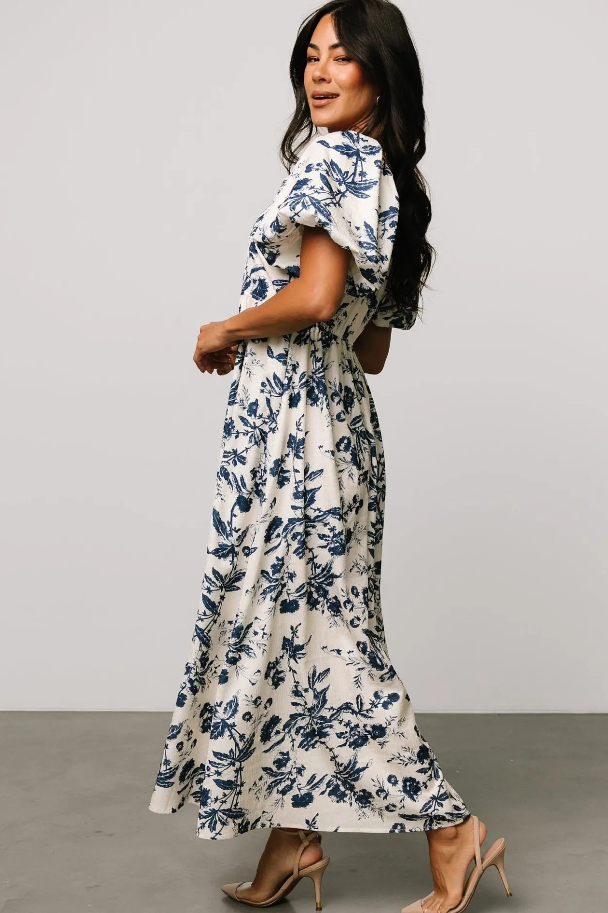 Online Baltic Born Graceland Maxi Dress | Cream + Navy Floral Cream+NavyFloral
