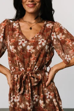 Sale Baltic Born Hailey Short Dress | Rust Floral RustFloral