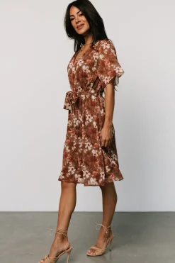 Sale Baltic Born Hailey Short Dress | Rust Floral RustFloral