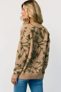 Hot Baltic Born Hallstatt Sweater | Camel + Green Print Camel+GreenPrint